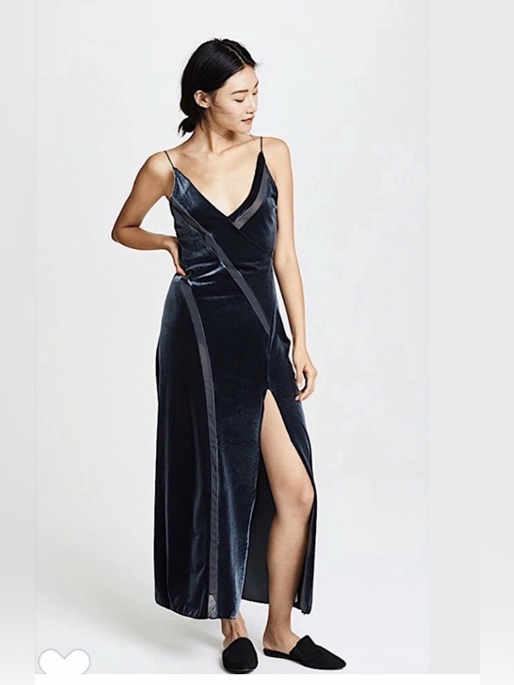 Free People Spliced Velvet Maxi Dress XS